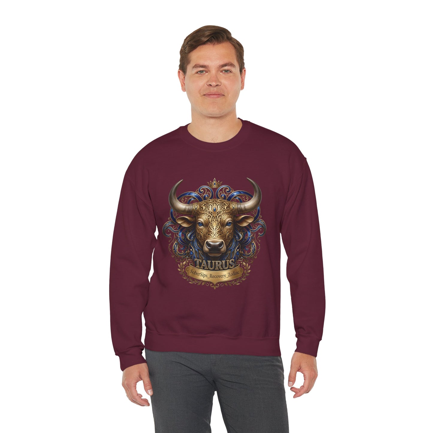Taurus Zodiac Sweatshirt — Ornate Bull Astrology Crewneck