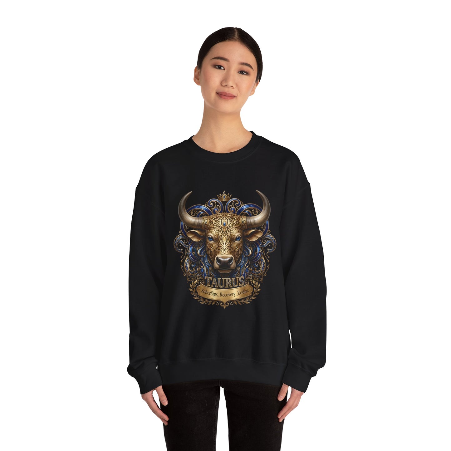 Taurus Zodiac Sweatshirt — Ornate Bull Astrology Crewneck