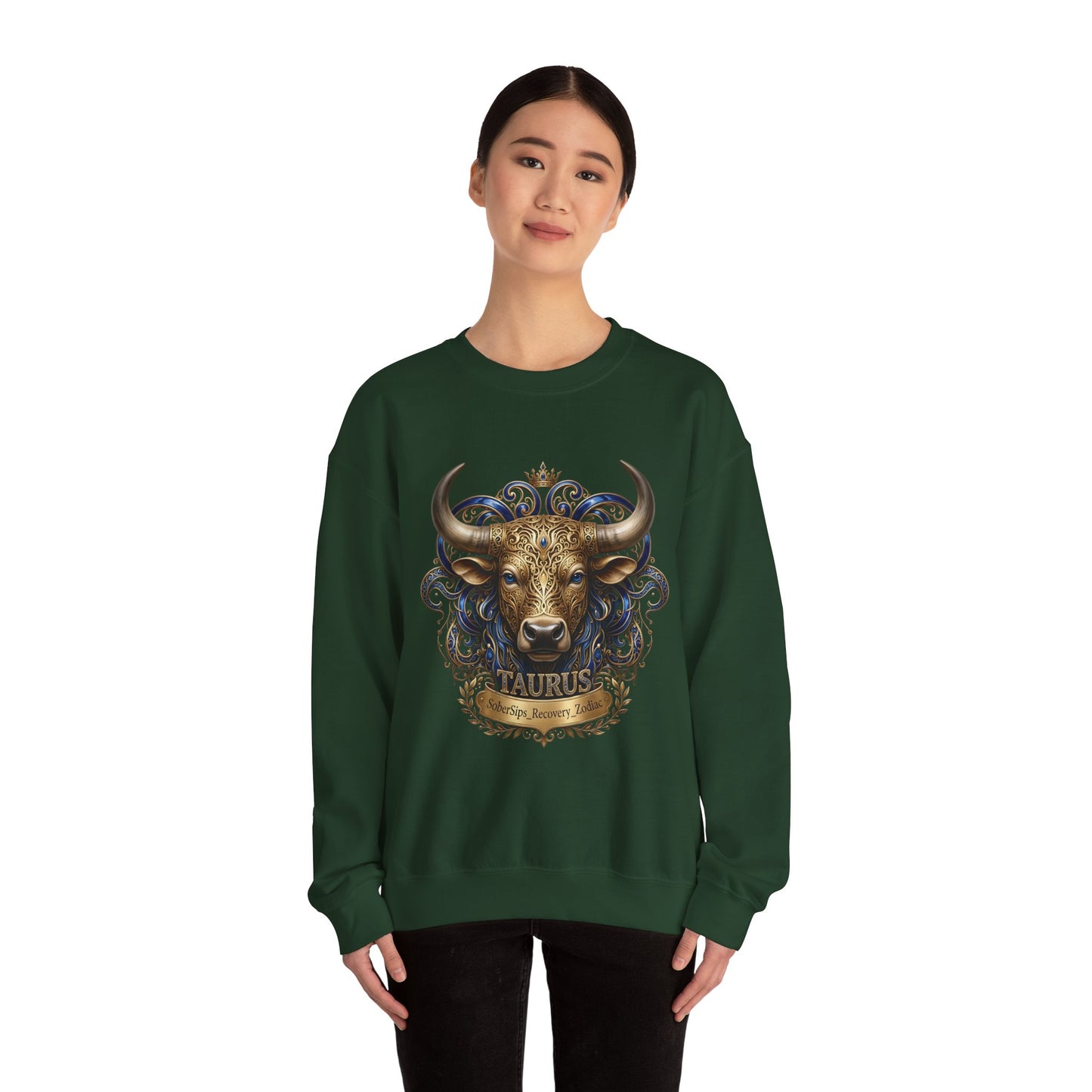 Taurus Zodiac Sweatshirt — Ornate Bull Astrology Crewneck