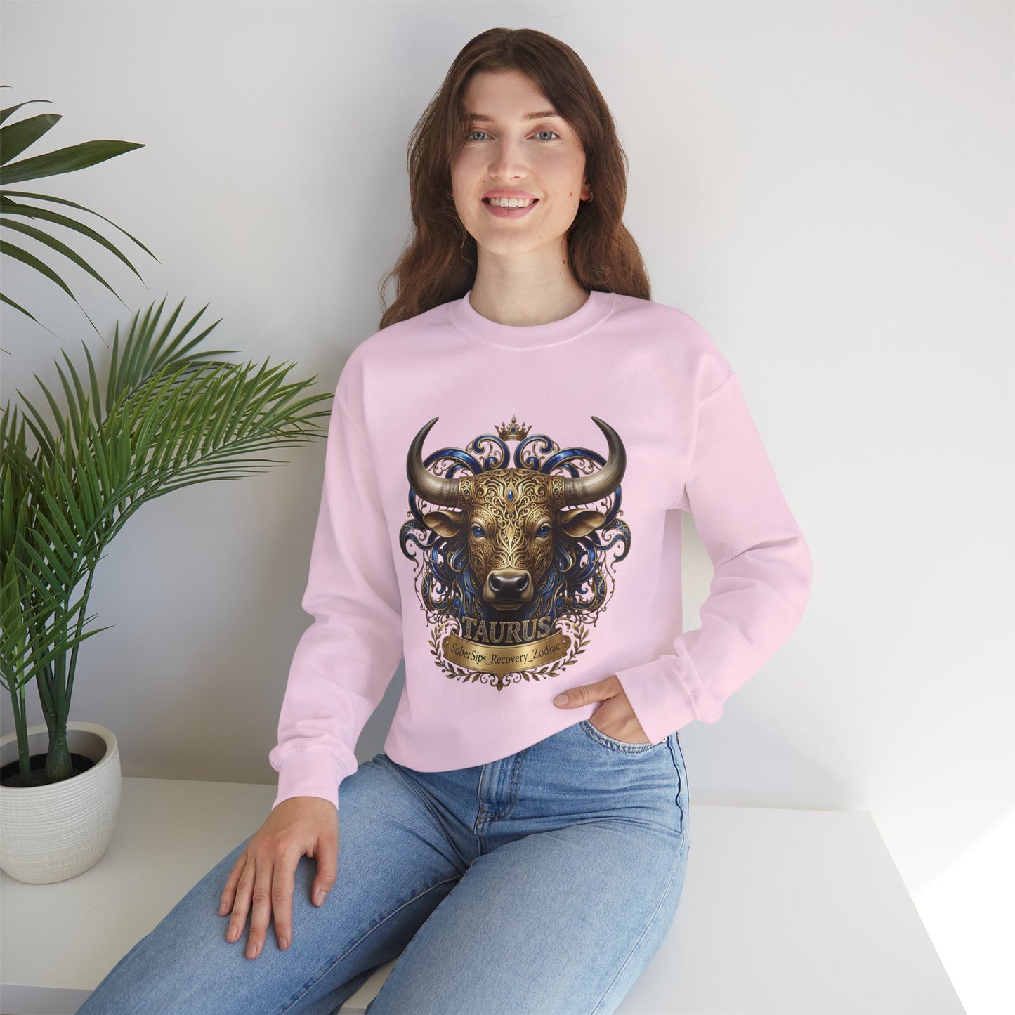 Taurus Zodiac Sweatshirt — Ornate Bull Astrology Crewneck