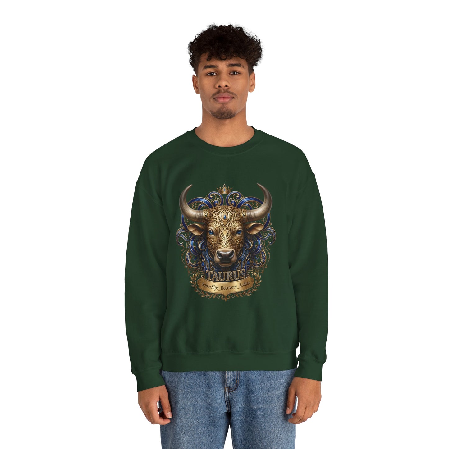 Taurus Zodiac Sweatshirt — Ornate Bull Astrology Crewneck