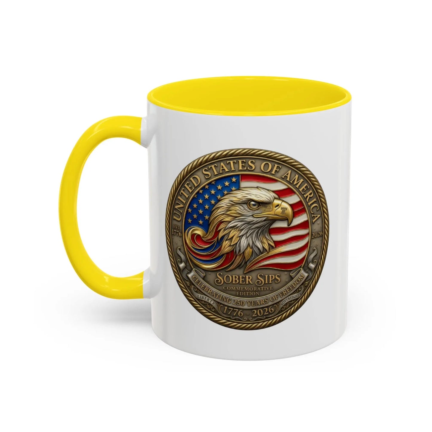 SoberSips USA Liberty Mug – 250th anniversary ceramic coffee mug