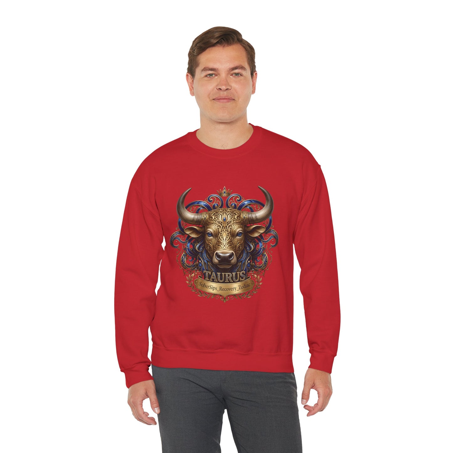 Taurus Zodiac Sweatshirt — Ornate Bull Astrology Crewneck
