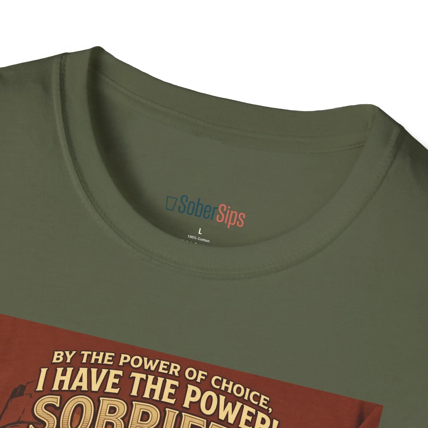 Sobriety Graphic T‑Shirt — "I Have the Power!" SoberSips Recovery Tee Printify