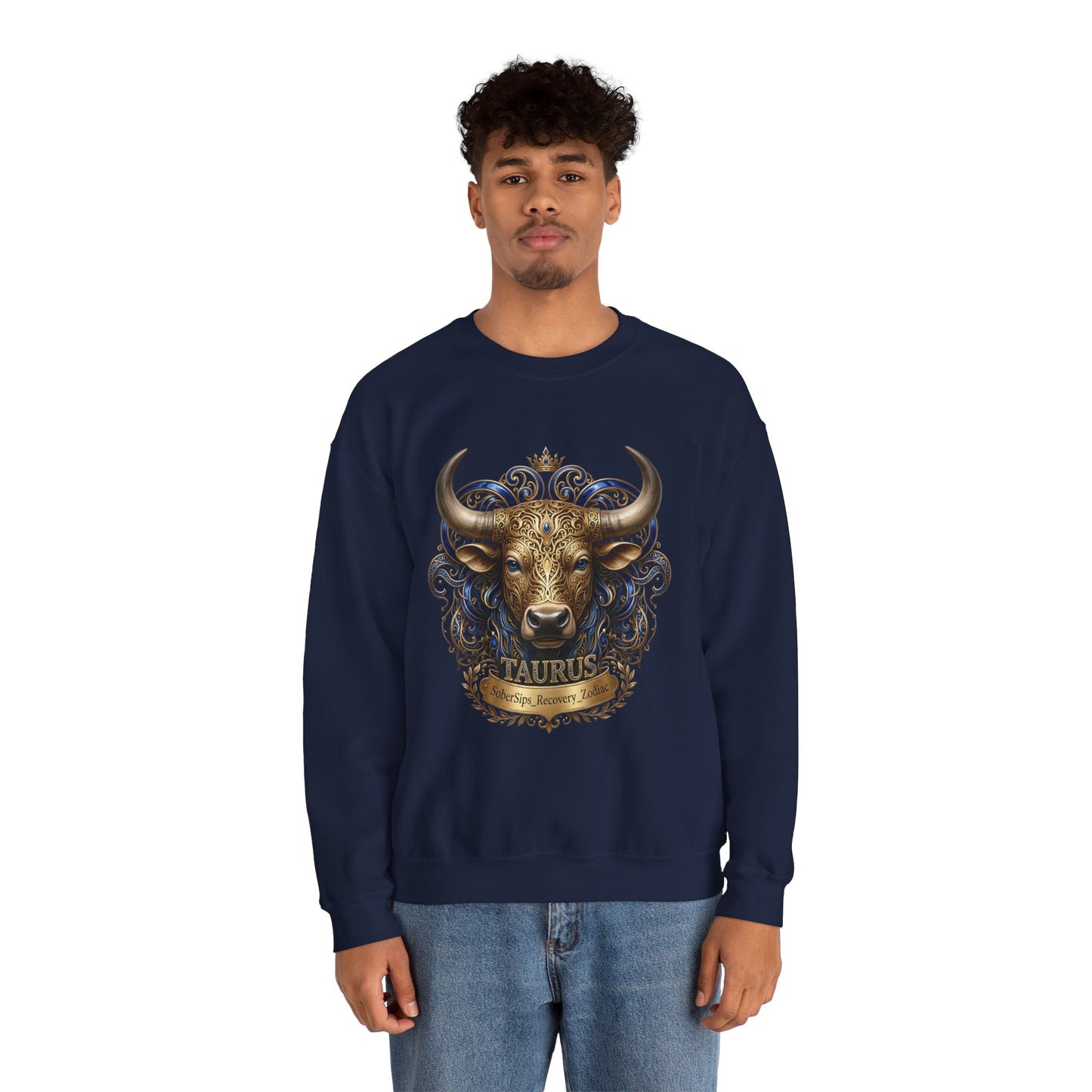 Taurus Zodiac Sweatshirt — Ornate Bull Astrology Crewneck