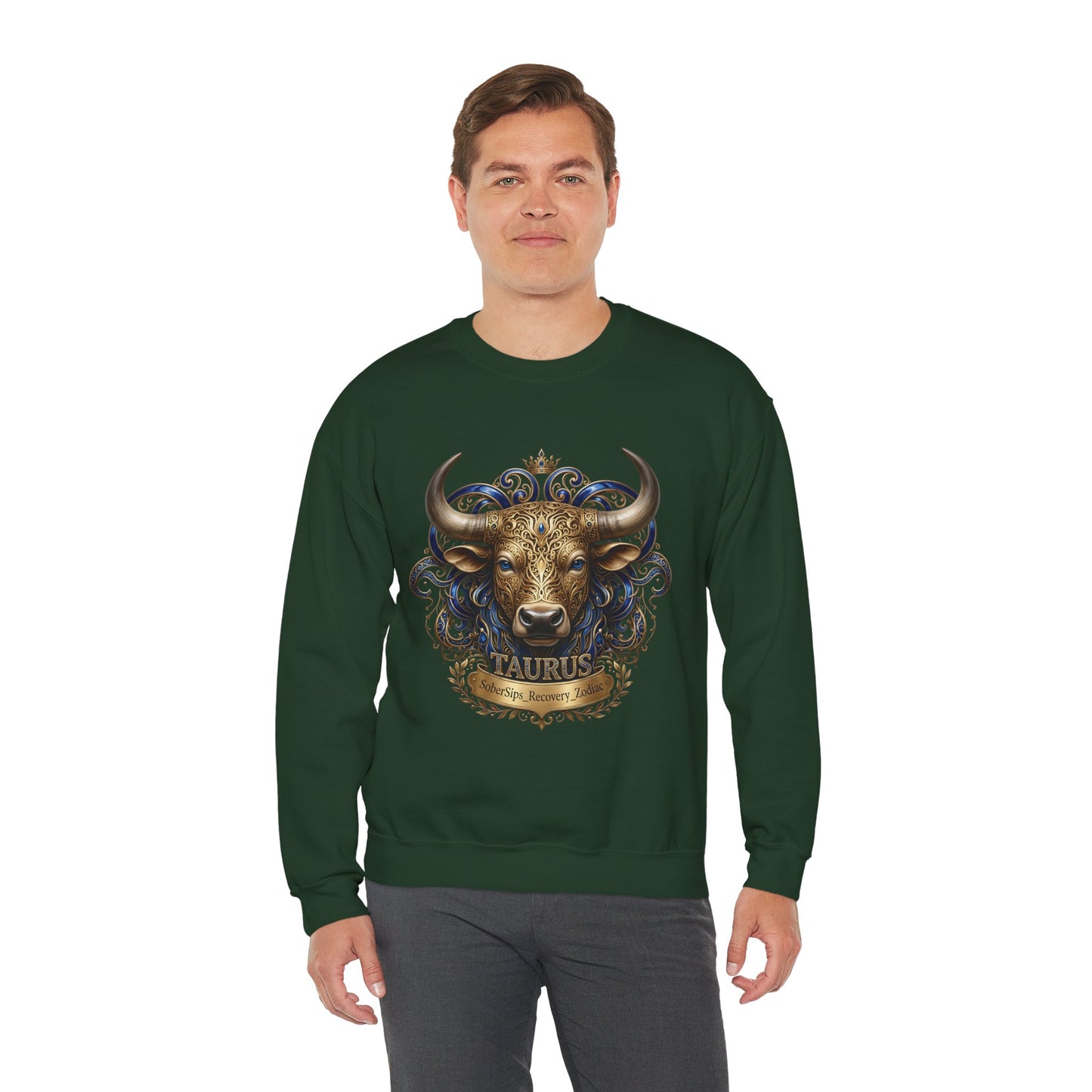 Taurus Zodiac Sweatshirt — Ornate Bull Astrology Crewneck