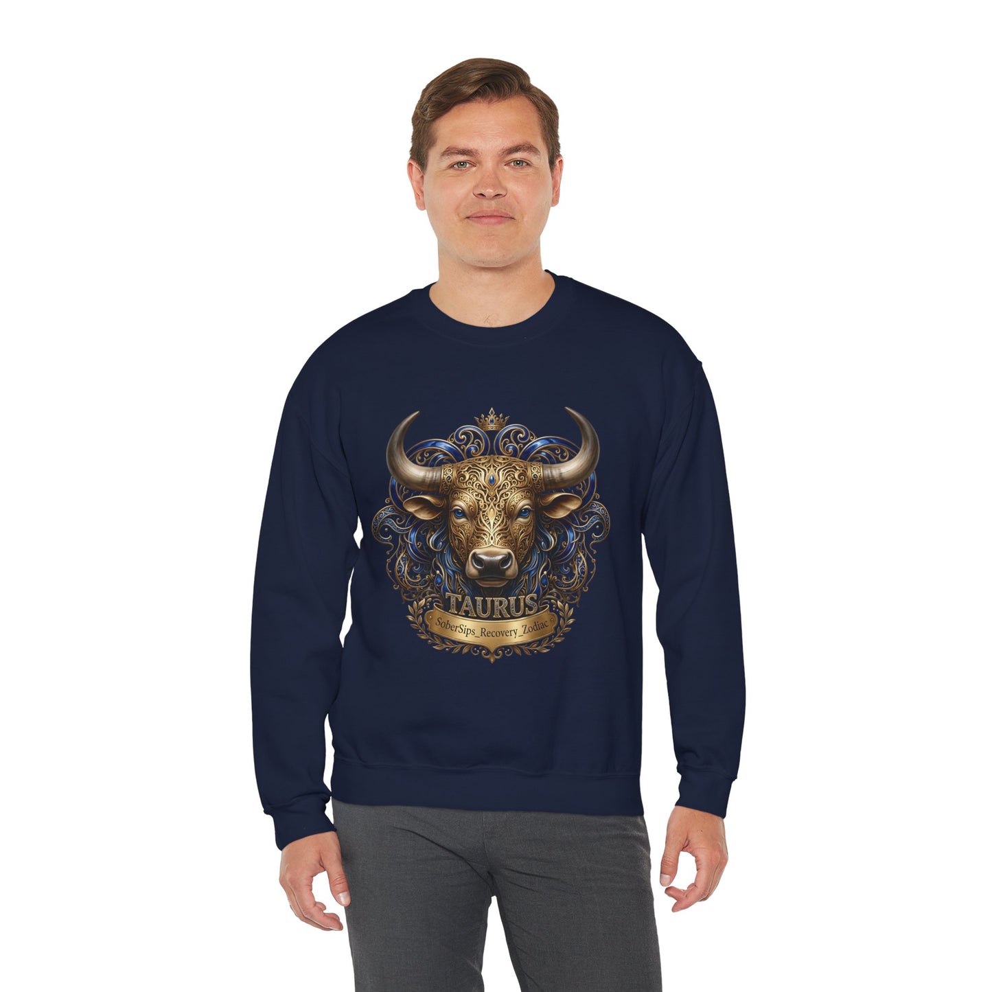 Taurus Zodiac Sweatshirt — Ornate Bull Astrology Crewneck