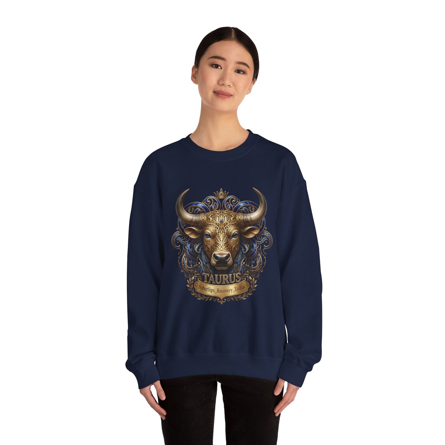Taurus Zodiac Sweatshirt — Ornate Bull Astrology Crewneck