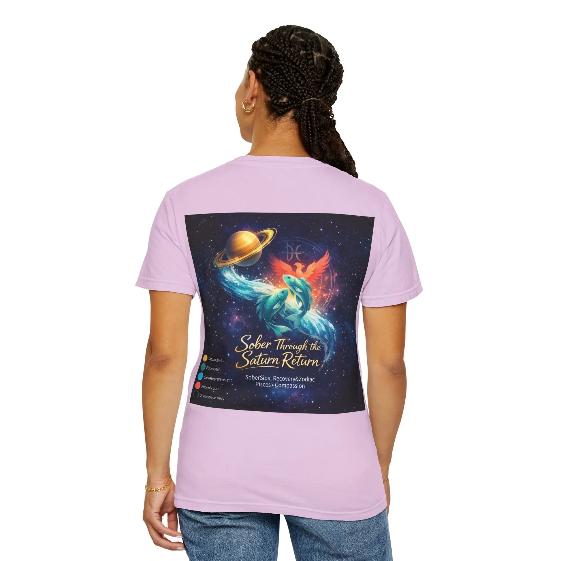 Sober Through the Saturn Return T-Shirt — '' Spiritual Astrology Tee - SoberSips_Recovery&Zodiac Printify