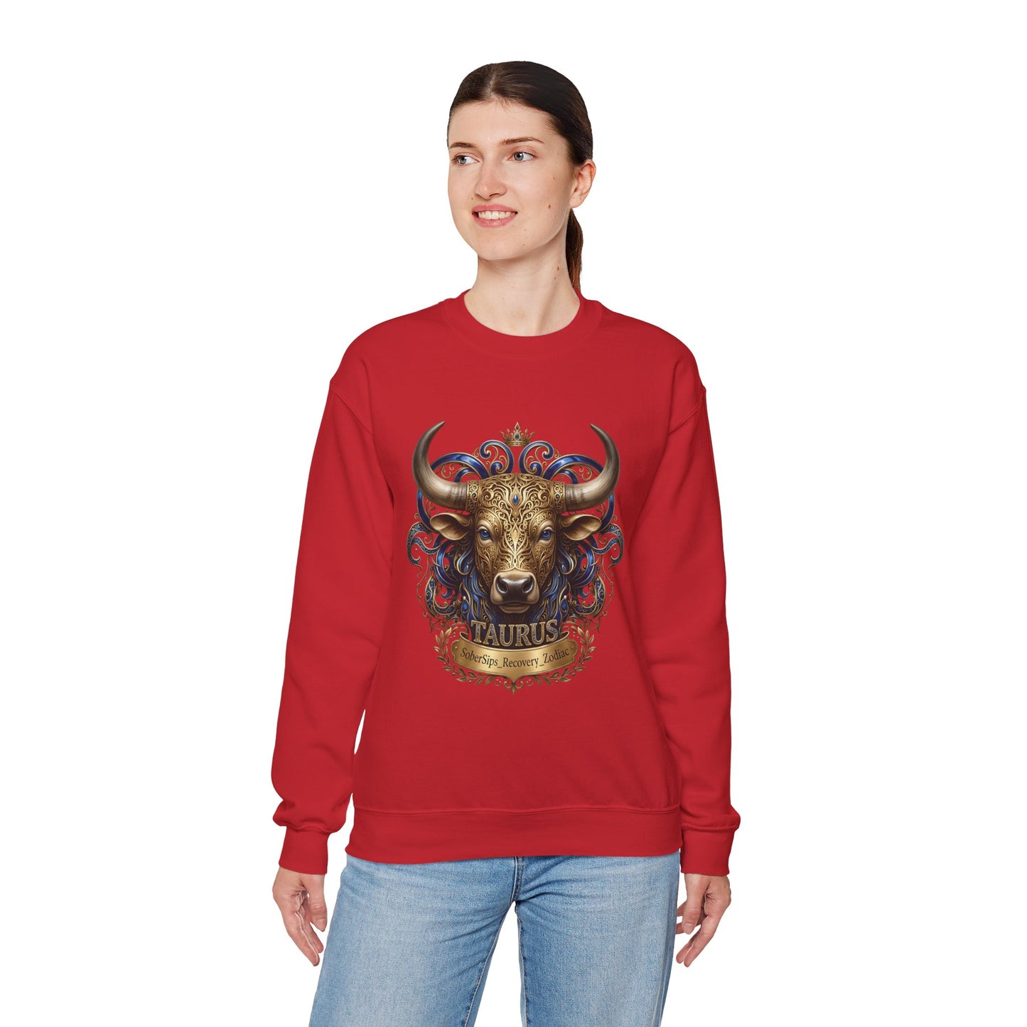 Taurus Zodiac Sweatshirt — Ornate Bull Astrology Crewneck