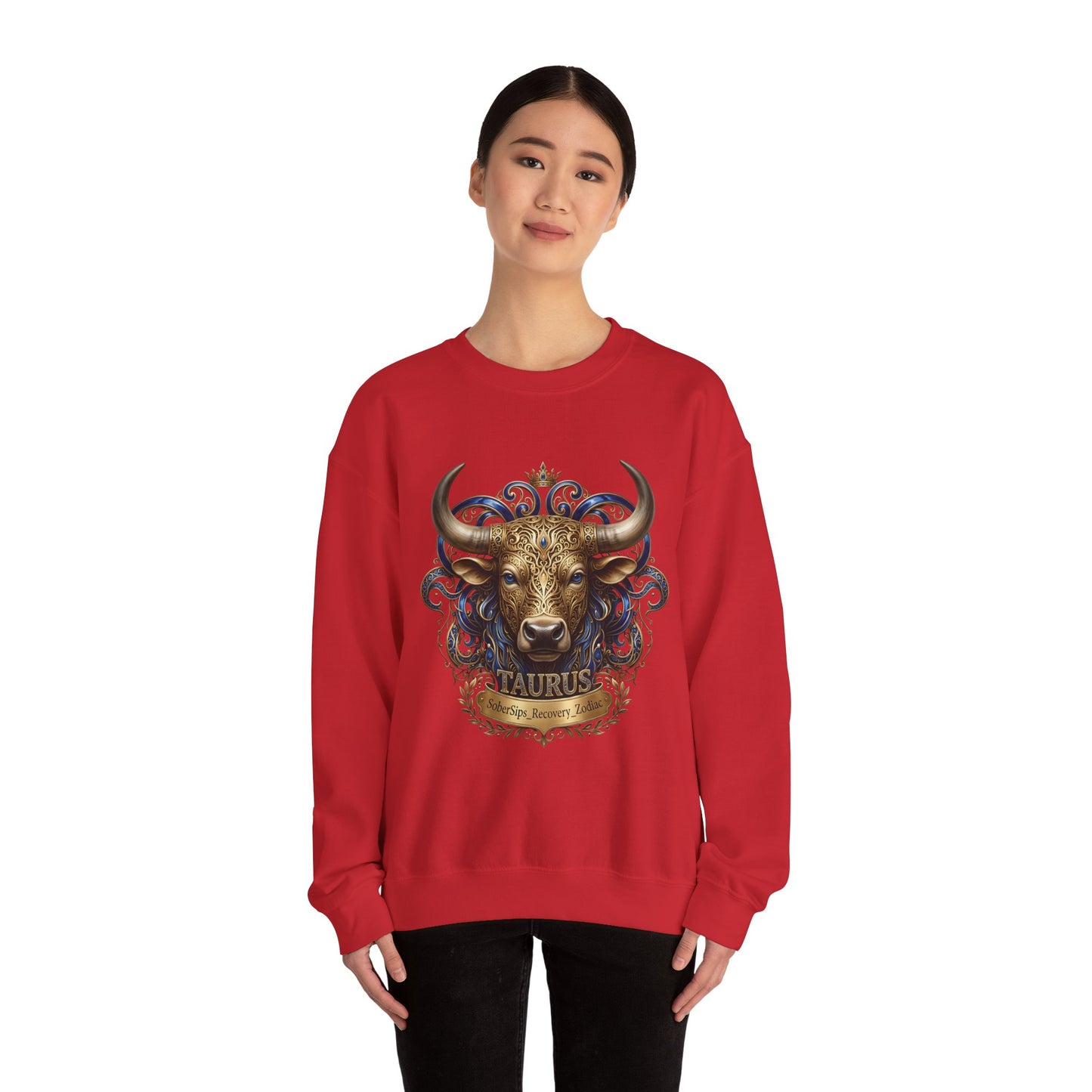 Taurus Zodiac Sweatshirt — Ornate Bull Astrology Crewneck