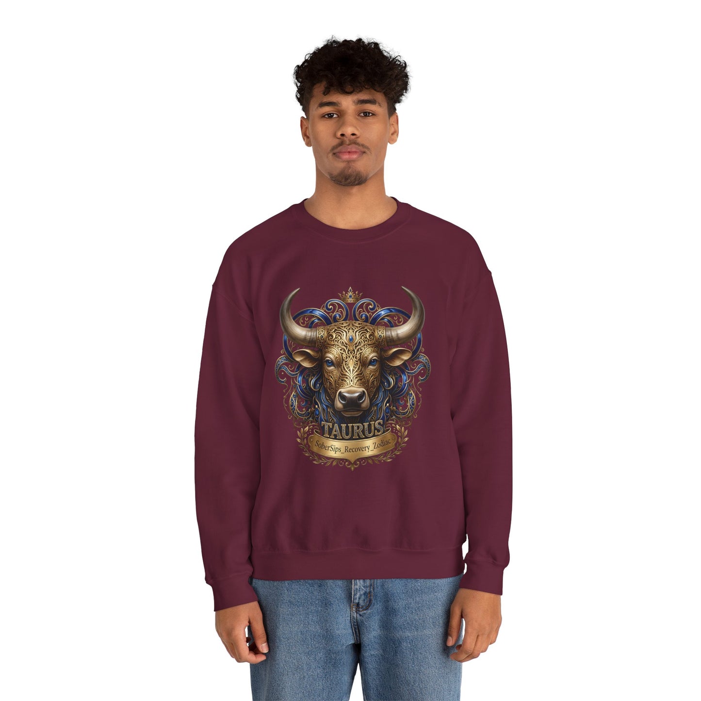 Taurus Zodiac Sweatshirt — Ornate Bull Astrology Crewneck