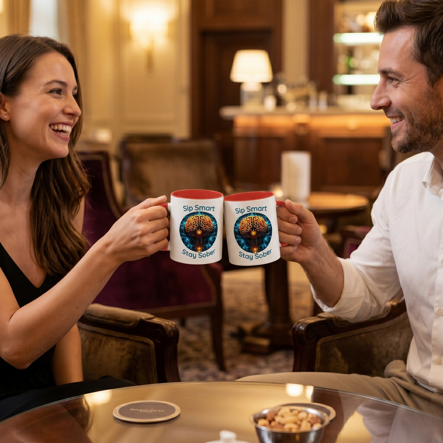 Sip Smart Stay Sober – Accent Coffee Mug | SoberSips Recovery