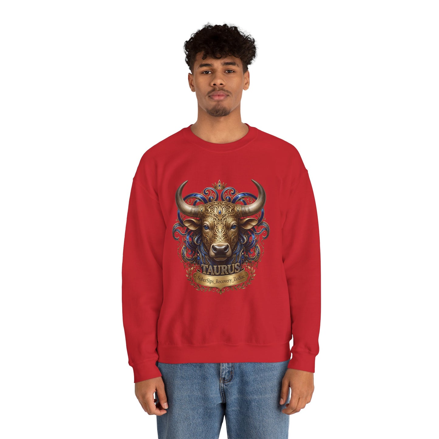 Taurus Zodiac Sweatshirt — Ornate Bull Astrology Crewneck