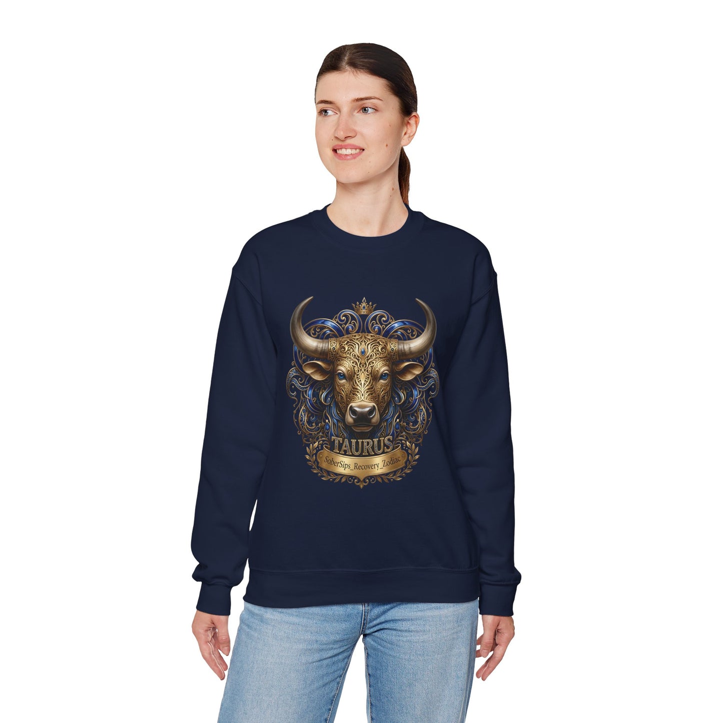 Taurus Zodiac Sweatshirt — Ornate Bull Astrology Crewneck
