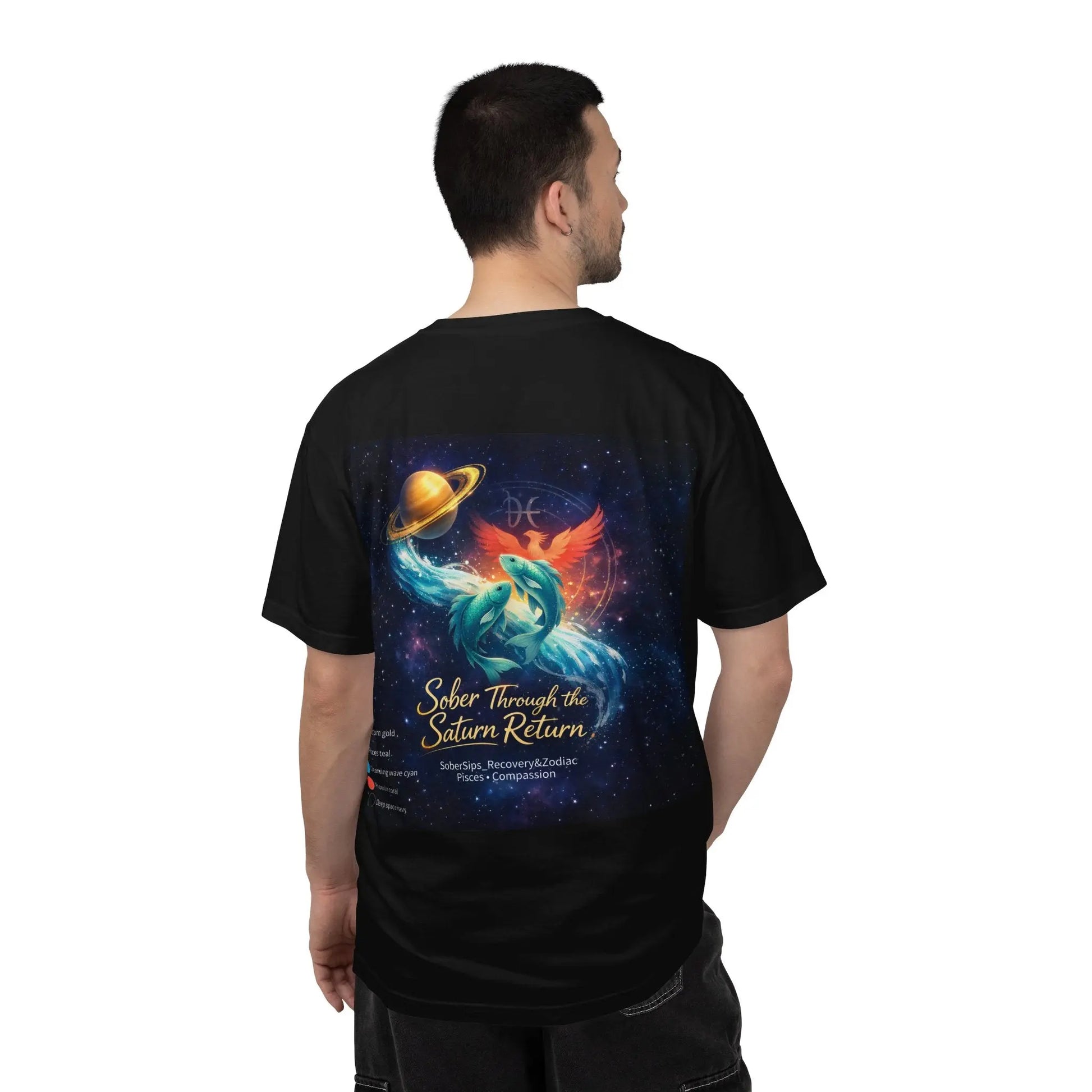 Sober Through the Saturn Return T-Shirt — '' Spiritual Astrology Tee - SoberSips_Recovery&Zodiac Printify