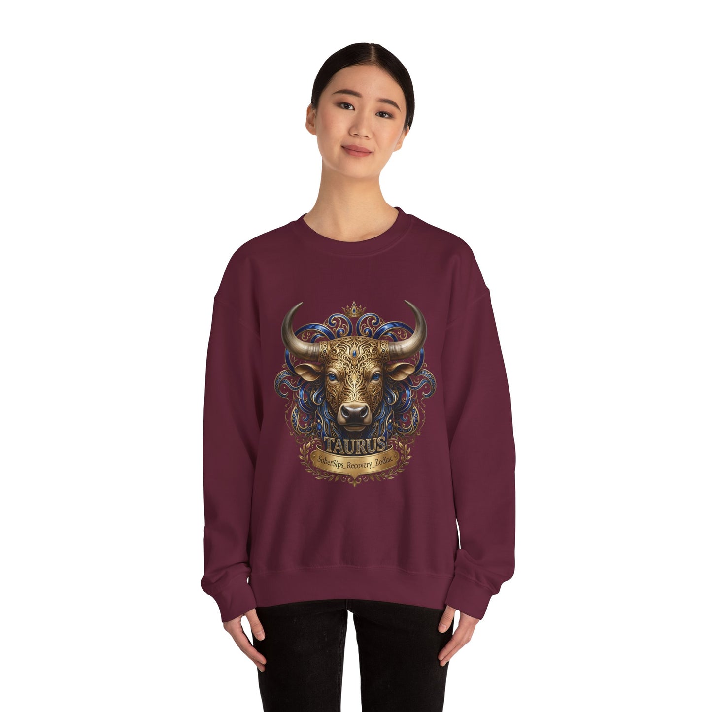 Taurus Zodiac Sweatshirt — Ornate Bull Astrology Crewneck