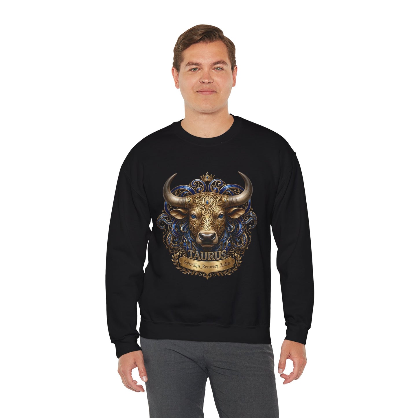 Taurus Zodiac Sweatshirt — Ornate Bull Astrology Crewneck