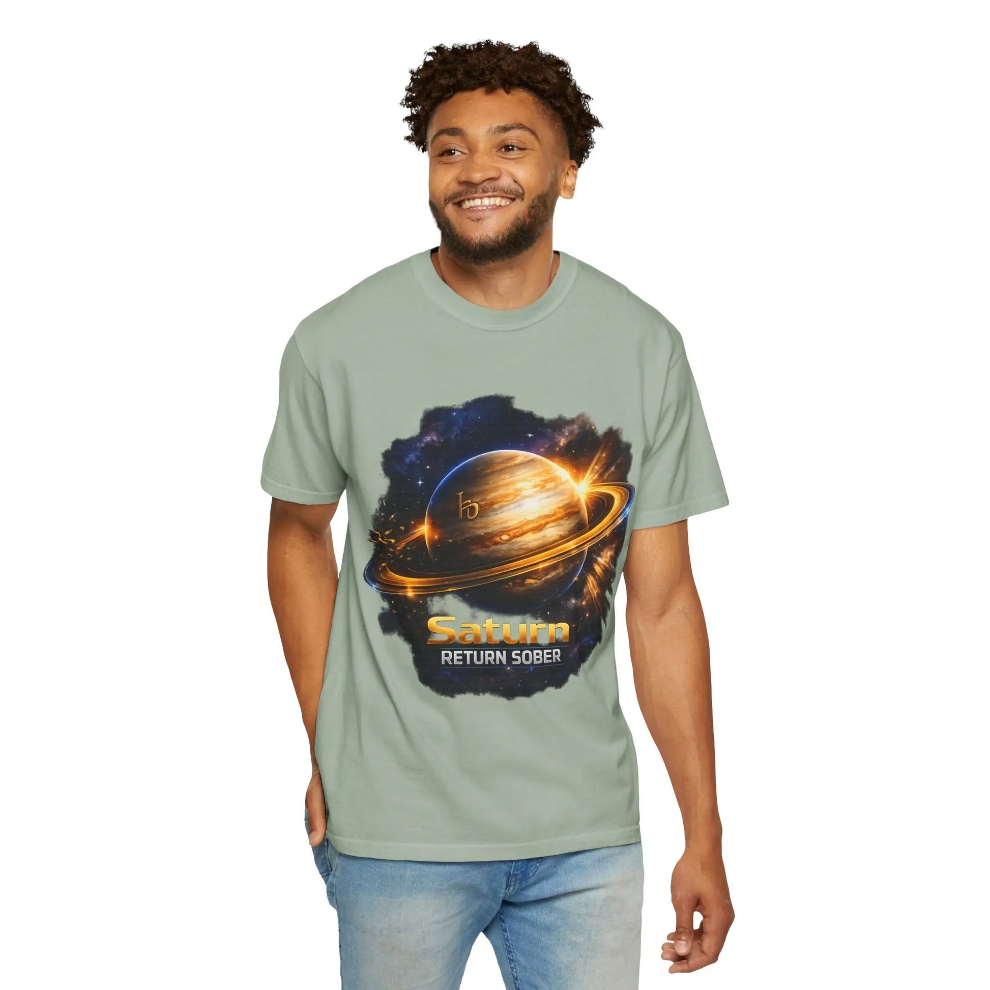 Sober Through the Saturn Return T-Shirt — '' Spiritual Astrology Tee - SoberSips_Recovery&Zodiac Printify