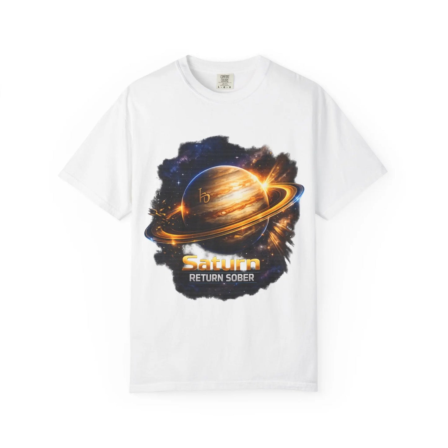 Sober Through the Saturn Return T-Shirt — '' Spiritual Astrology Tee - SoberSips_Recovery&Zodiac Printify