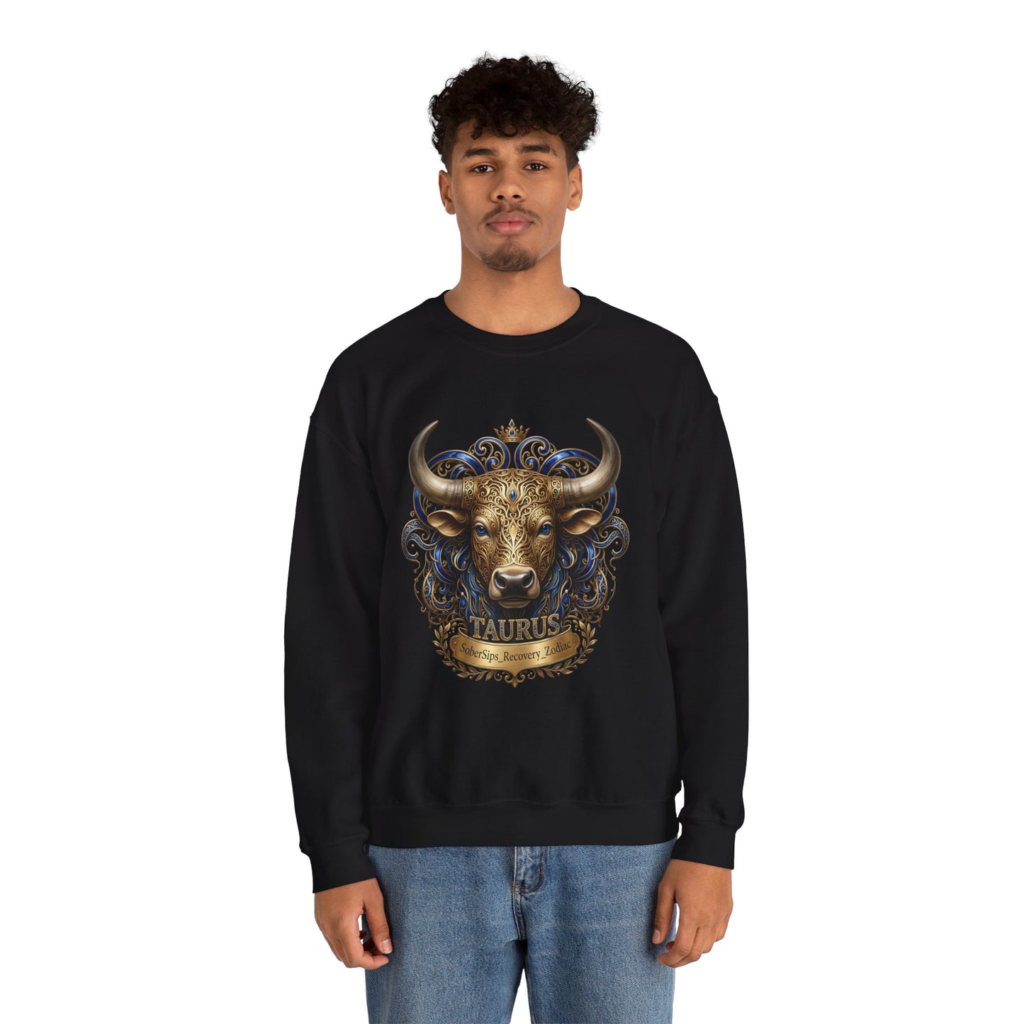 Taurus Zodiac Sweatshirt — Ornate Bull Astrology Crewneck