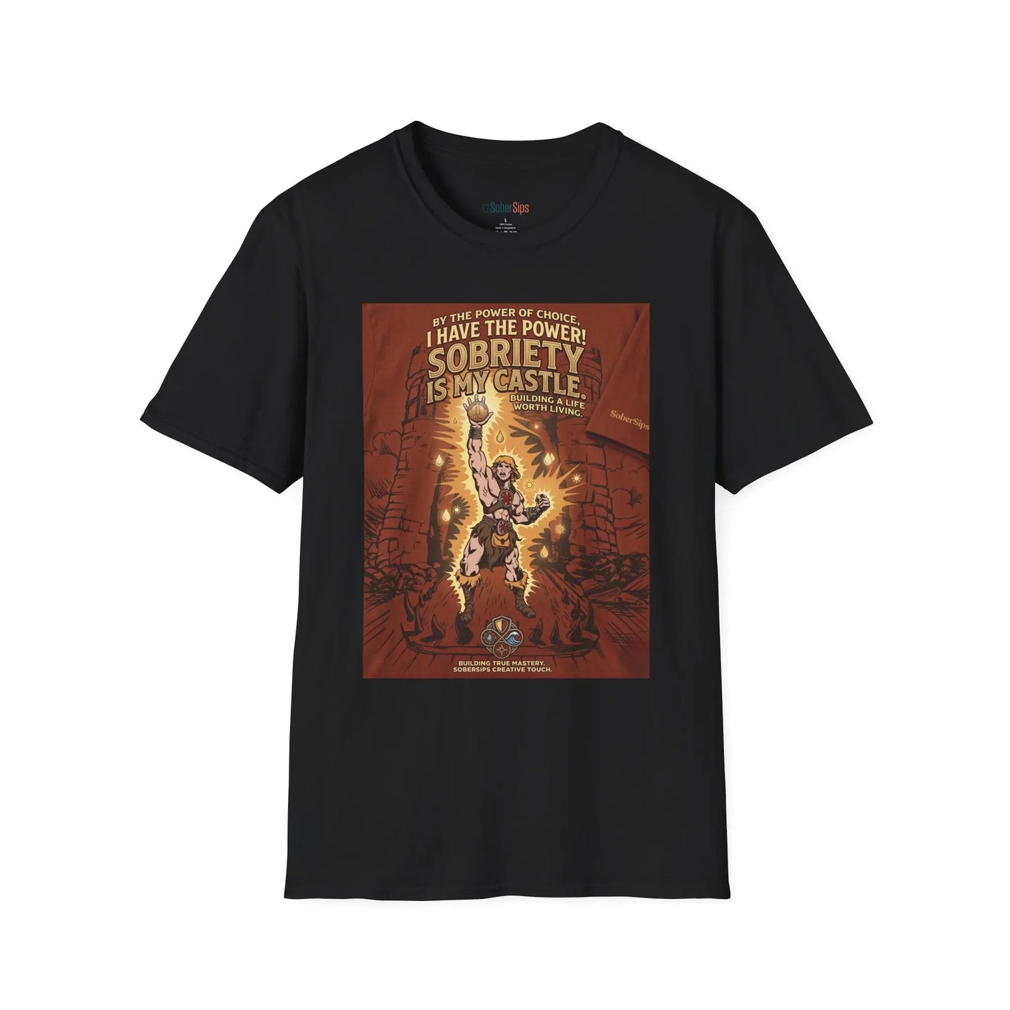 Sobriety Graphic T‑Shirt — "I Have the Power!" SoberSips Recovery Tee Printify