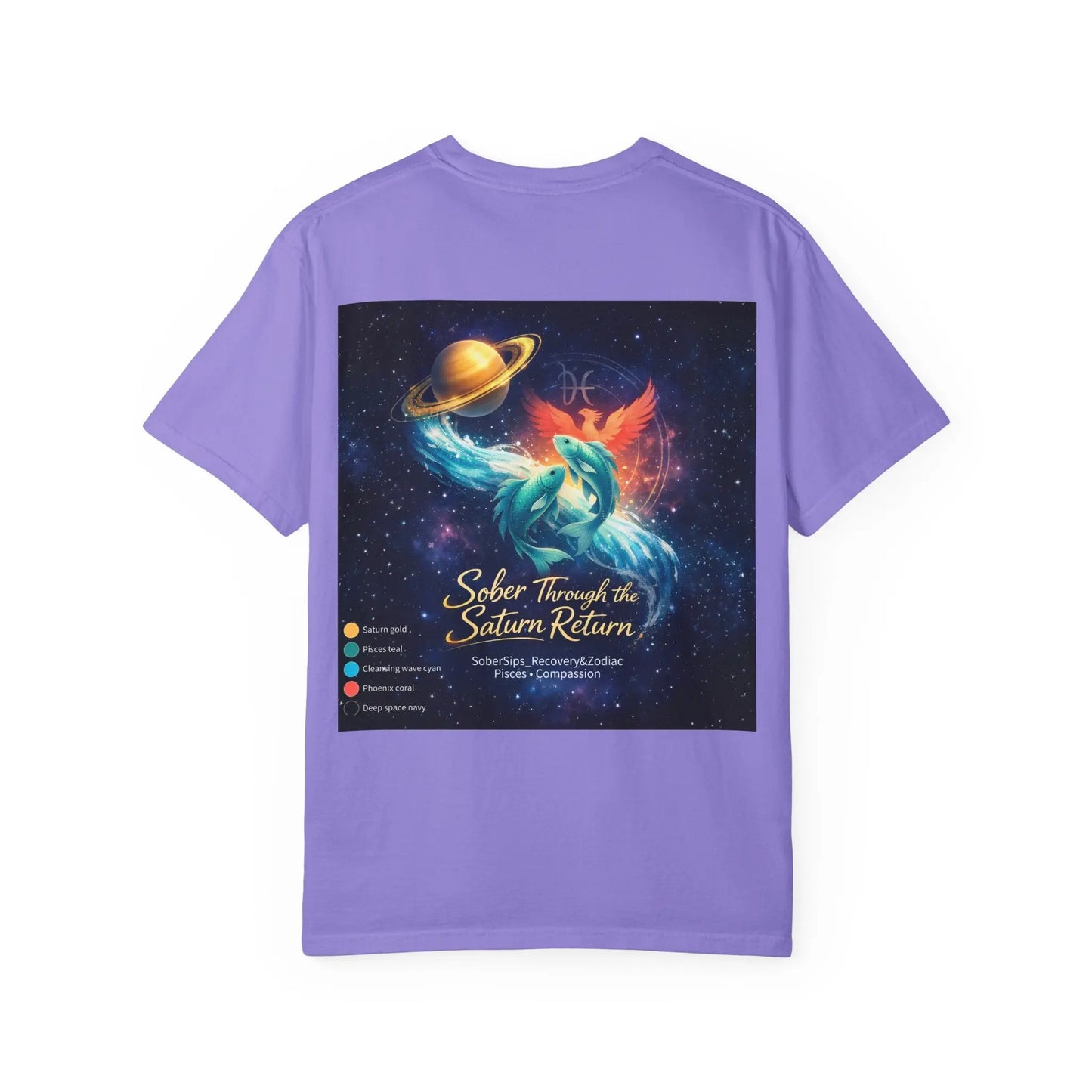 Sober Through the Saturn Return T-Shirt — '' Spiritual Astrology Tee - SoberSips_Recovery&Zodiac Printify