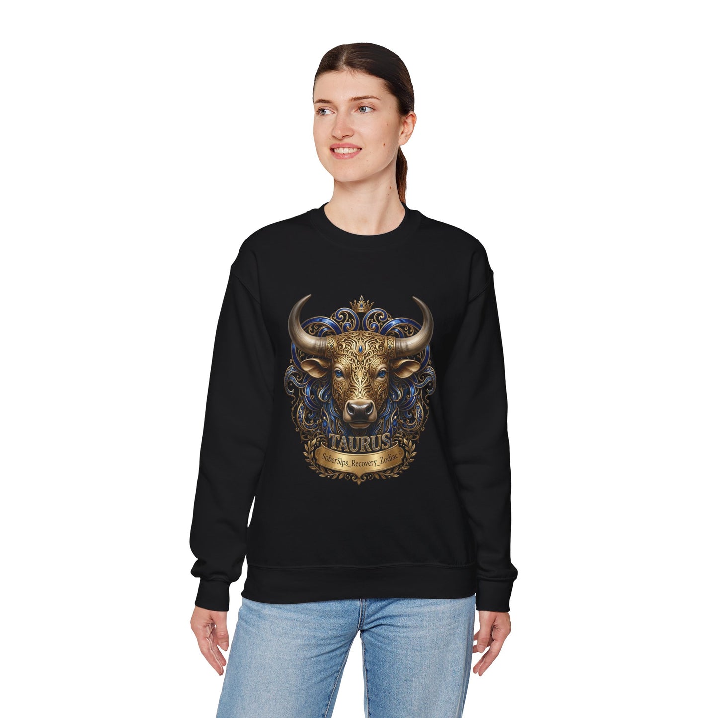 Taurus Zodiac Sweatshirt — Ornate Bull Astrology Crewneck