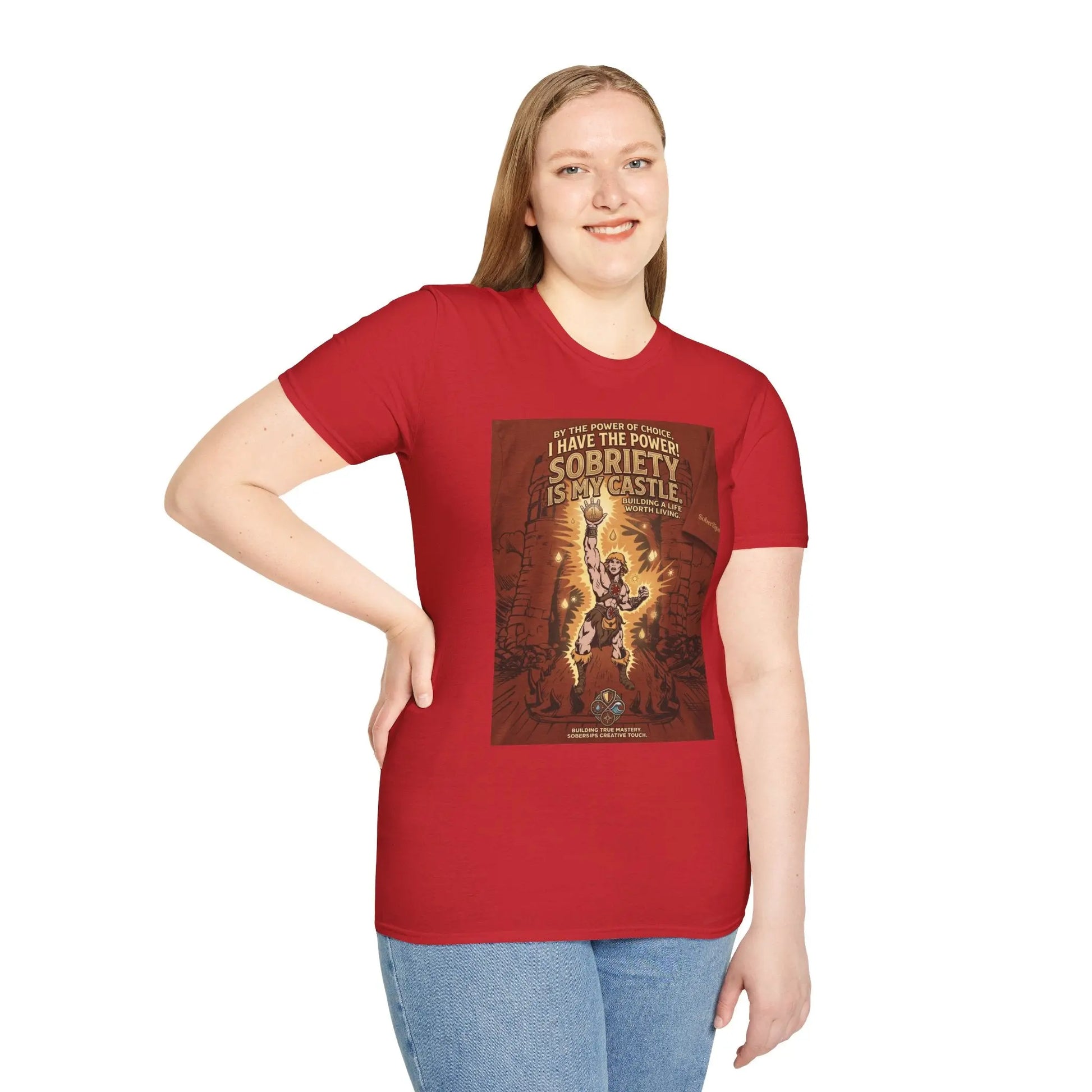 Sobriety Graphic T‑Shirt — "I Have the Power!" SoberSips Recovery Tee Printify