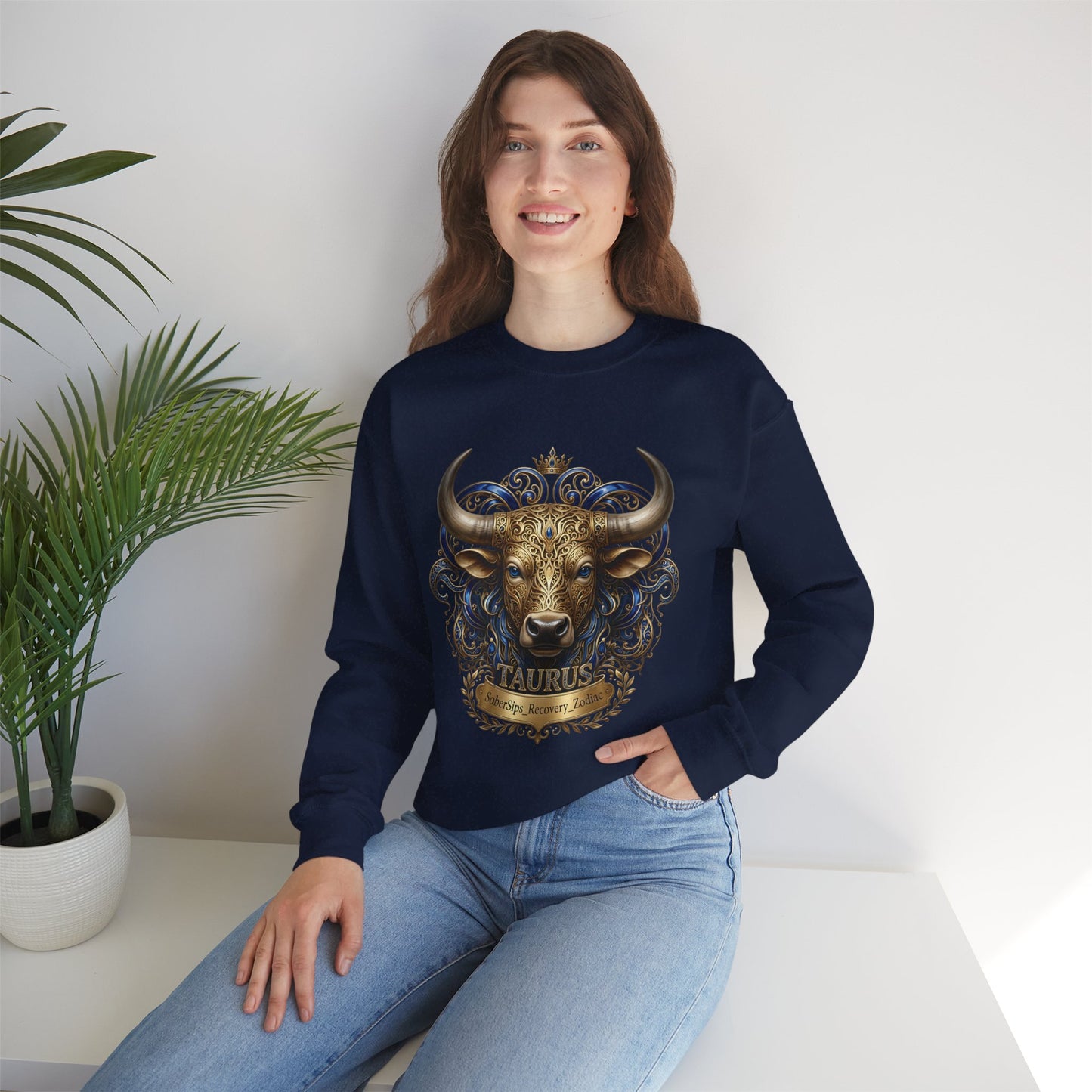 Taurus Zodiac Sweatshirt — Ornate Bull Astrology Crewneck