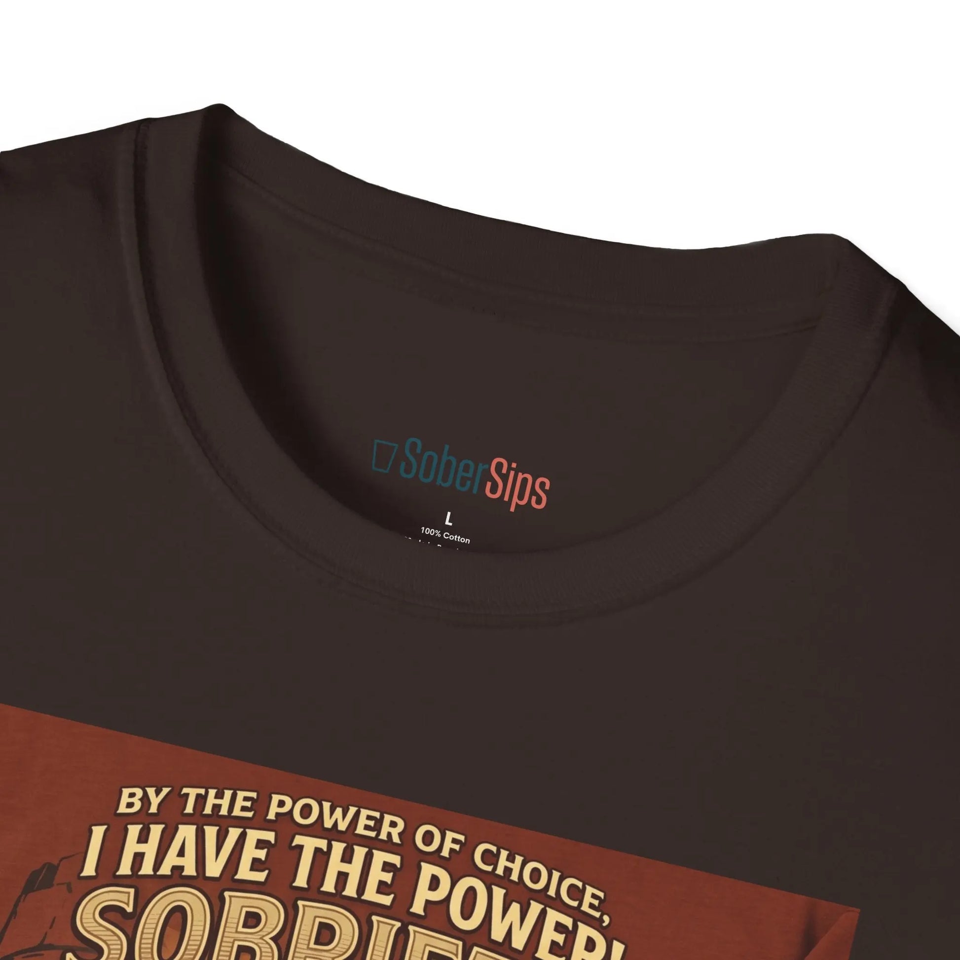 Sobriety Graphic T‑Shirt — "I Have the Power!" SoberSips Recovery Tee Printify
